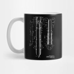 Aerial Missile Vintage Patent Hand Drawing Mug